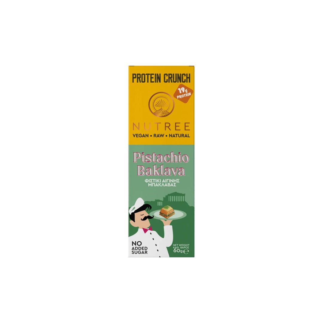 Μπάρα Protein Crunch Φιστίκι Αιγίνης Μπακλαβάς NUTREE, 60g