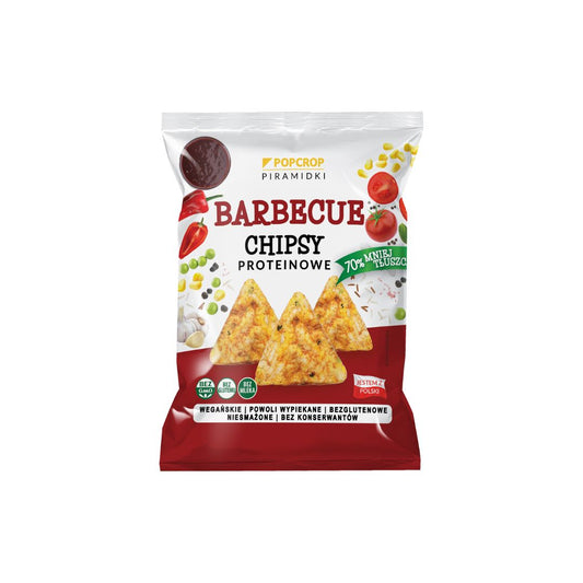 Vegan Chips Πρωτεΐνης με Barbeque 60g Popcrop