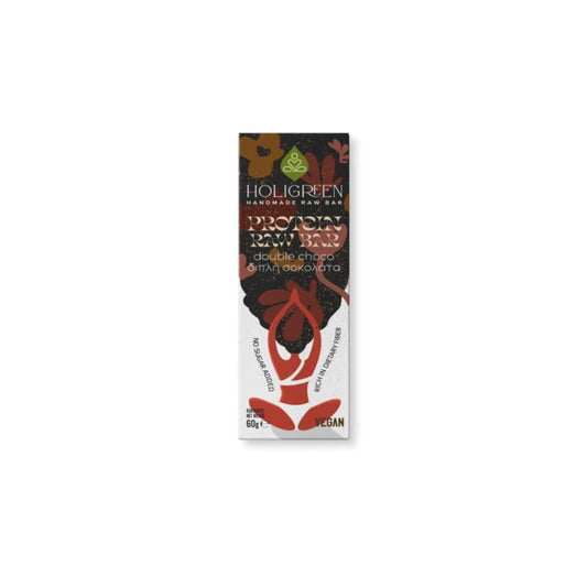 Χειροποίητη Μπάρα Διπλή Σοκολάτα Holigreen, 60g