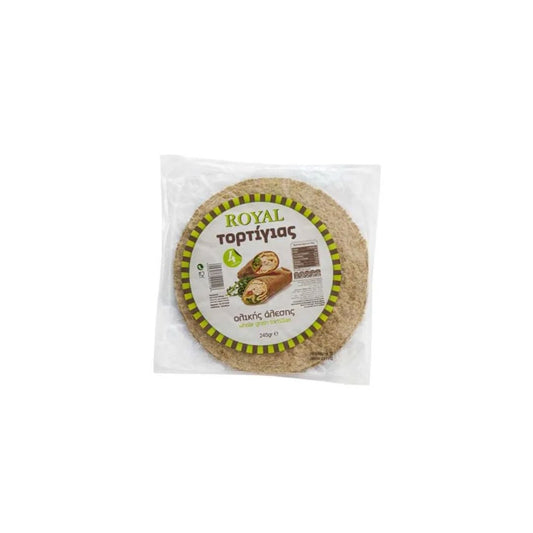 ROYAL Τορτίγια Ολικής Άλεσης 25cm 245gr. - (4τεμ.)